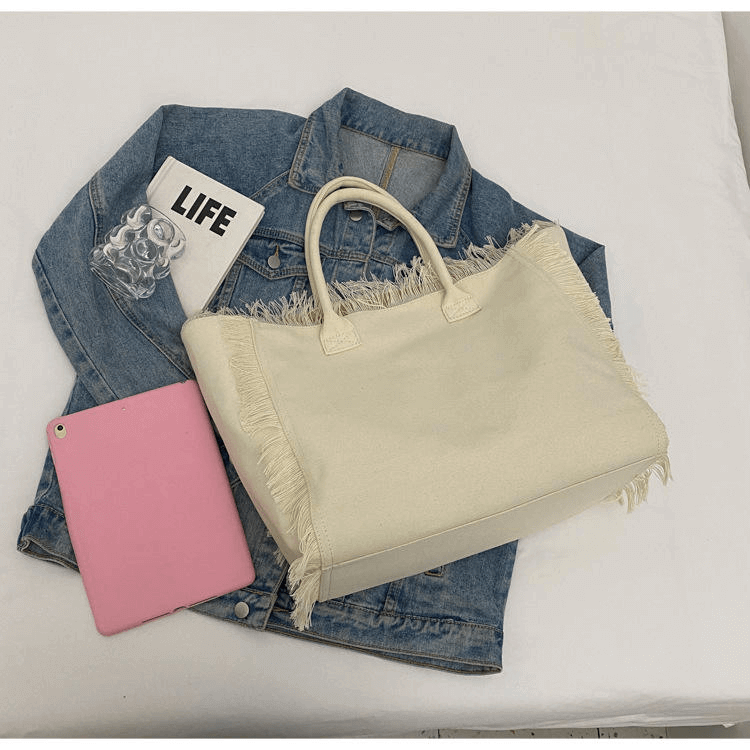 Canvas Single Shoulder Tote Bag