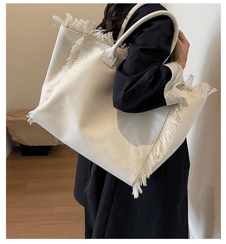 Canvas Single Shoulder Tote Bag