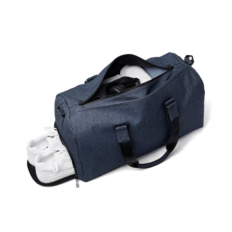 Denim Weekender Duffel Bag